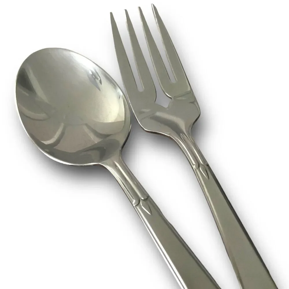 Oneida Satin Accent Flatware Salad Fork / Soup Spoon Stainless Steel Replacement